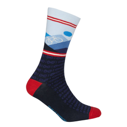 Le Patron Mountain sock blue